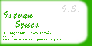 istvan szucs business card